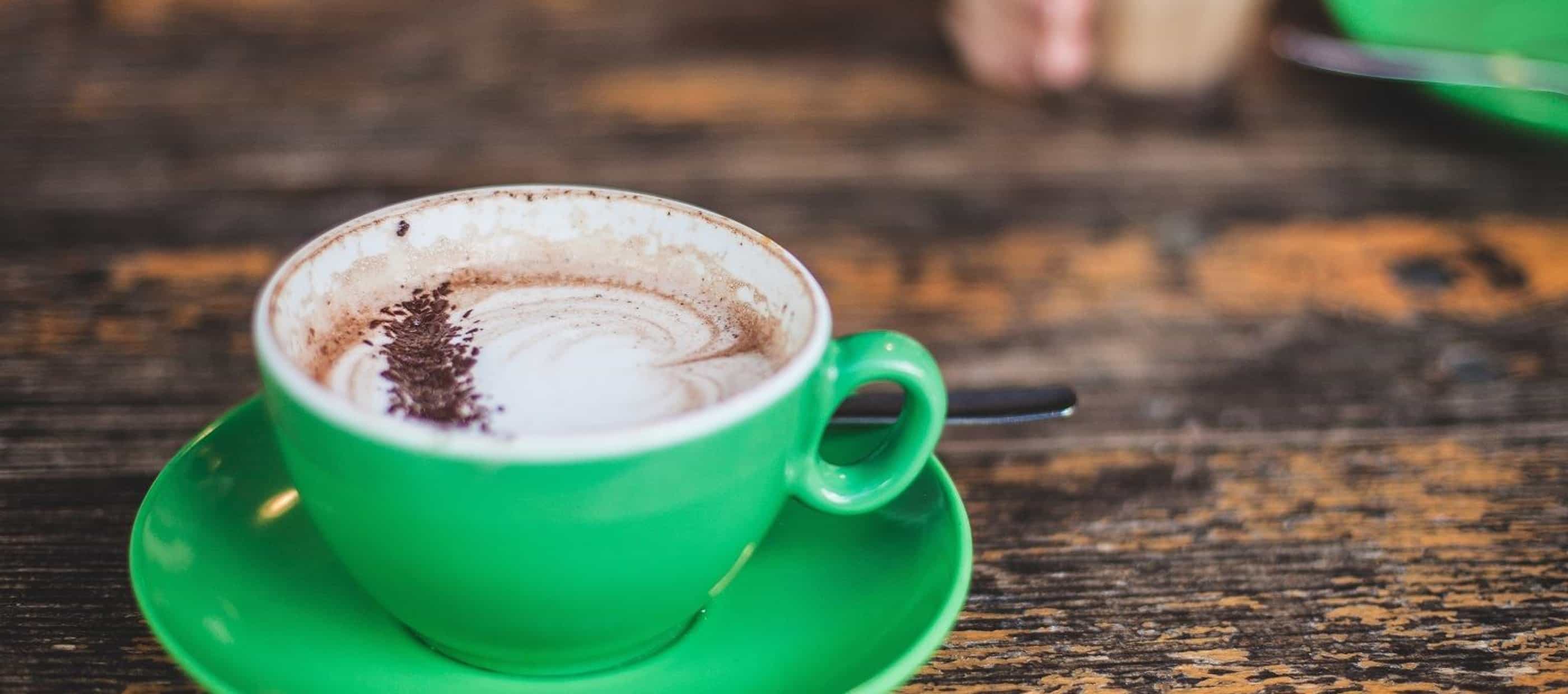 Green coffee mug